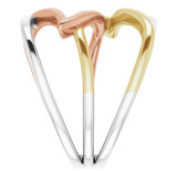 14K Tri-Color Criss-Cross Ring - 65240760000P photo 4
