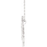 14K White 1/3 CTW Diamond Snowflake 16 Necklace - 6712884406P photo 2