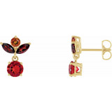 14K Yellow Multi-Gemstone Earrings - 86874601P photo
