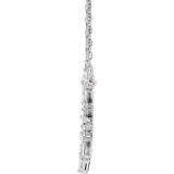 14K White 3/8 CTW Diamond Circle 16 Necklace - 86866610P photo 2