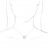 14K White 3/8 CTW Diamond Circle 16 Necklace - 86866610P photo 3