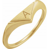 14K Yellow 11.5x6 mm Geometric Signet Ring - 52035102P photo 3