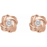14K Rose 1/5 CTW Diamond Knot Earrings - 86656602P photo 2