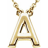 14K Yellow Block Initial A 16 Necklace - 84634100P photo