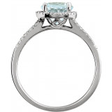 14K White Aquamarine & 1/5 CTW Diamond Ring - 65130070003P photo 2