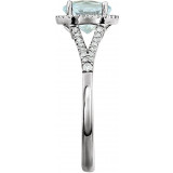 14K White Aquamarine & 1/5 CTW Diamond Ring - 65130070003P photo 4