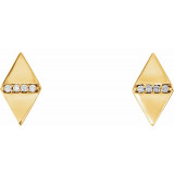 14K Yellow .025 CTW Diamond Geometric Earrings - 86489601P photo 2