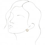 14K Yellow 1/6 CTW Diamond Circle Earrings - 86818601P photo 3