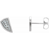 14K White 1/10 CTW Diamond Earrings - 86465600P photo