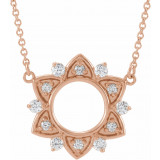 14K Rose 1/4 CTW Diamond Accented 18 Necklace - 86835612P photo
