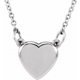 14K White Heart 18 Necklace - 85930101P photo