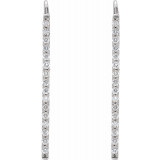 14K White 1/3 CTW Diamond Bar Earrings - 65222860001P photo 2