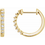 14K Yellow 1/3 CTW Diamond 15.25 mm Hoop Earrings - 65214960002P photo
