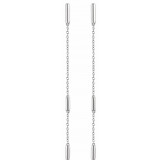 14K White Bar Chain Earrings - 65233160000P photo 2