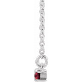 14K White Ruby & 1/5 CTW Diamond Bar 16-18 Necklace - 86790645P photo 2
