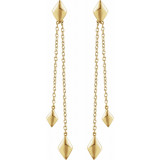 14K Yellow Chain Earrings - 65233960001P photo 2