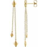 14K Yellow Chain Earrings - 65233960001P photo