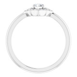14K White 1/3 CTW Diamond Halo-Style Clover Ring - 12303260004P photo 2