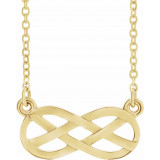 14K Yellow Infinity-Inspired Knot Design 18 Necklace - 86312102P photo