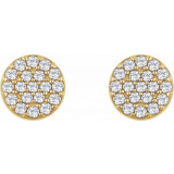 14K Yellow 1/3 CTW Diamond Cluster Earrings - 65175460001P photo 2