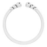 14K White Beaded Ring - 51676101P photo 2