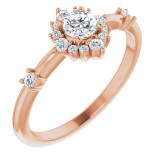 14K Rose 3/8 CTW Diamond Ring - 720886055P photo