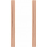 14K Rose 24x2 mm Bar Earrings - 86972108P photo 2