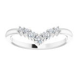 14K White Diamond Graduated V Ring - 720776000P photo 3