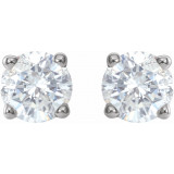 14K White 3/4 CTW Diamond Earrings - 187470193P photo 2