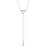 14K White Triangle & Bar Y 16-18 Necklace - 5172260000P photo