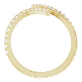14K Yellow 1/4 CTW Diamond Bypass Ring - 123969601P photo 2