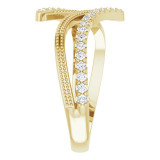 14K Yellow 1/4 CTW Diamond Bypass Ring - 123969601P photo 4