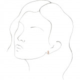14K Rose White Sapphire Starburst Bar Earrings - 87144613P photo 3
