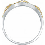 14K White & Yellow 1/4 CTW Diamond Link Ring - 65231260000P photo 2