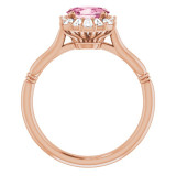 14K Rose Pink Tourmaline & 1/4 CTW Diamond Ring - 720846050P photo 2