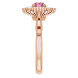 14K Rose Pink Tourmaline & 1/4 CTW Diamond Ring - 720846050P photo 4