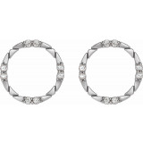 14K White 1/5 CTW Diamond Geometric Earrings - 87018600P photo 2