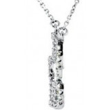 14K White 1/4 CTW Diamond Puzzle Piece 16.25 Necklace - 6806384803P photo 2