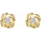 14K Yellow 1/5 CTW Diamond Knot Earrings - 86656601P photo 2
