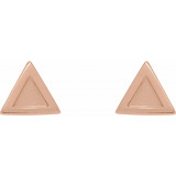 14K Rose Petite Triangle Earrings - 86658602P photo 2
