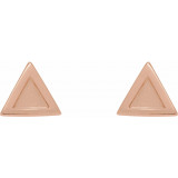 14K Rose Petite Triangle Earrings - 86658602P photo 2