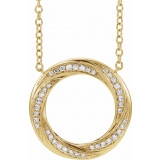 14K Yellow 1/5 CTW Diamond Circle 16-18 Necklace - 653535601P photo