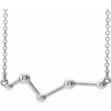 14K White Constellation Bar 18 Necklace - 86901605P photo