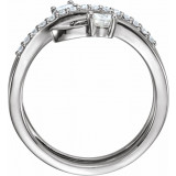 14K White 1/3 CTW Diamond Freeform Ring - 1227066000P photo 2