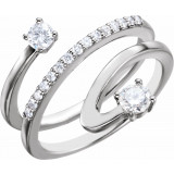 14K White 1/3 CTW Diamond Freeform Ring - 1227066000P photo