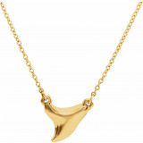 14K Yellow Shark Tooth 16-18 Necklace - 86451102P photo