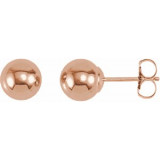 14K Rose 6 mm Ball Earrings - 208651021P photo