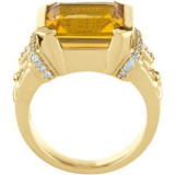 14K Yellow Citrine & 1/5 CTW Diamond Ring - 6719871381P photo 2