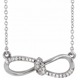14K White 1/8 CTW Diamond Infinity-Inspired 18 Necklace - 65243860000P photo