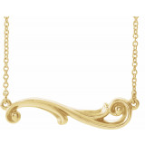 14K Yellow Freeform Bar 18 Necklace - 86873606P photo